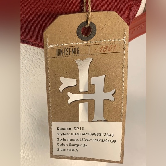 Iron Fist  Mens Adjustable Hook And Loop  Cap- Red, NWT - Picture 4 of 9